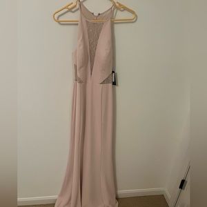 Aidan by Aidan Mattox dress, beautiful blush pink with lace. With tags!